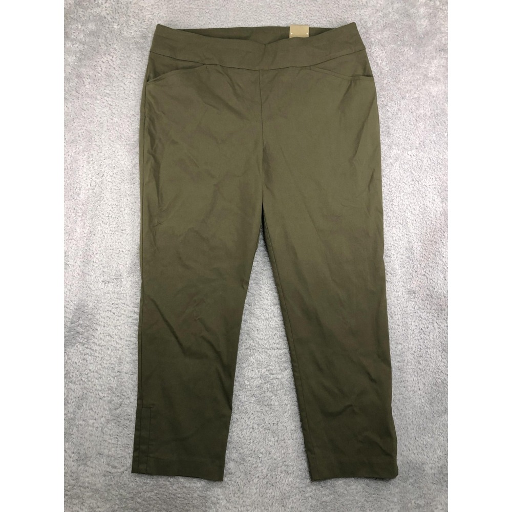 Chico's Pants Womens 16 (37x27.5) Green NWT Josie Slim Ankle Perfect Stretch